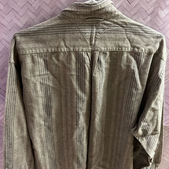 Tommy Hilfiger, vintage men’s dress shirt, cactus style brown & blue stripes XL - Picture 6 of 6